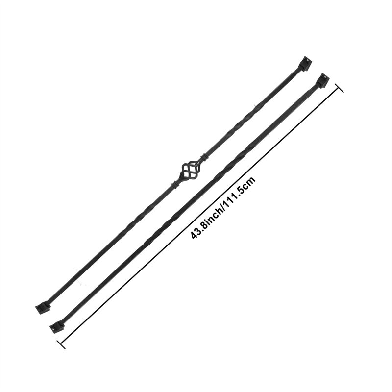 URKNO 1/2" Square Metal Stair Railing With Iron Railing Swivels Pack Of